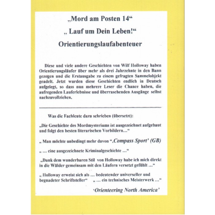 Lauf um dein Leben und andere OL-Geschichten (bok)