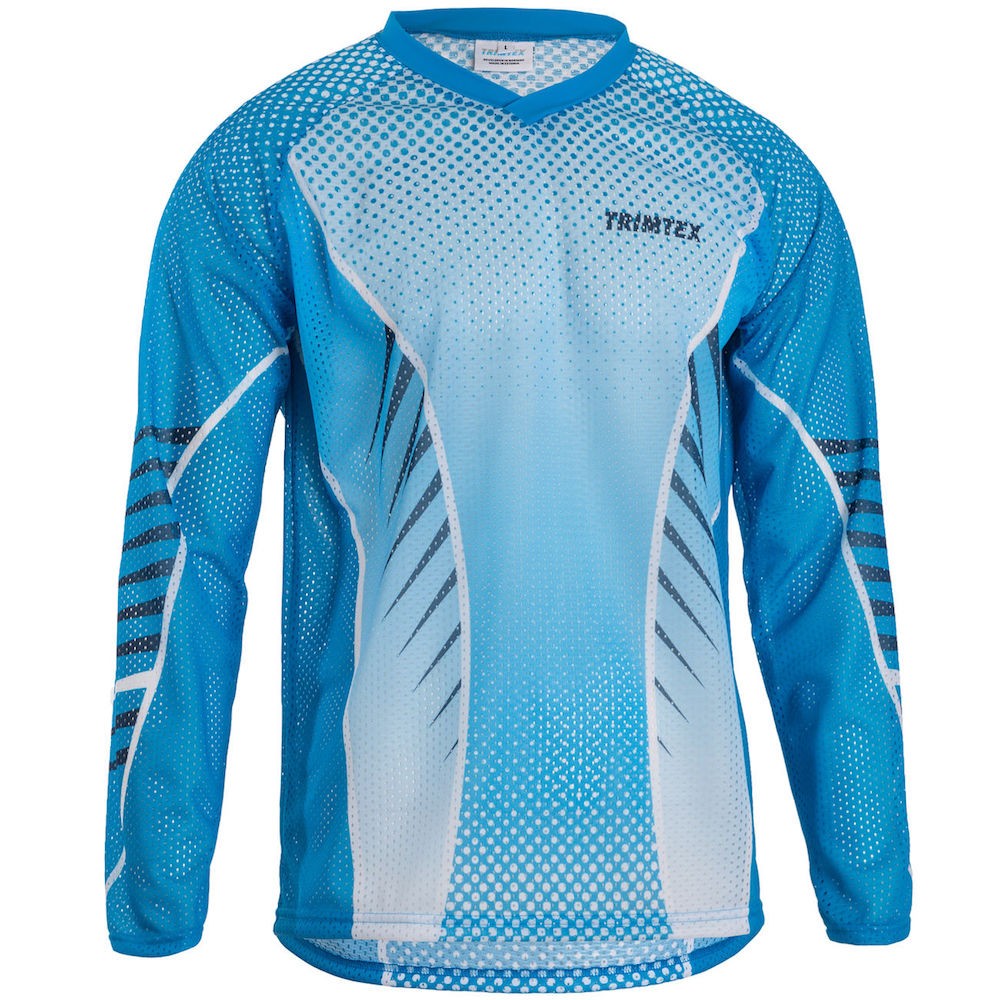 Trimtex Basic mesh LS OL-tröja Azure Blue (S)