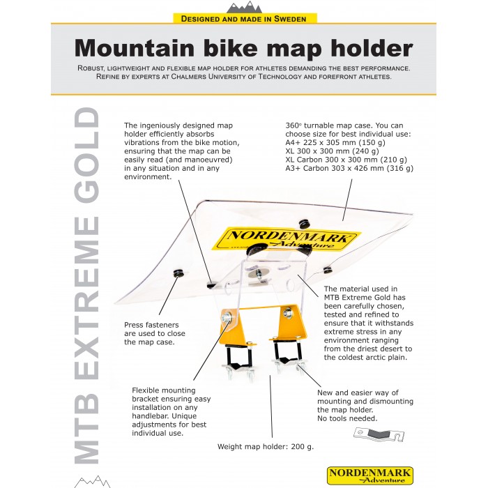 Nordenmark MTBO karthållare Extreme Gold