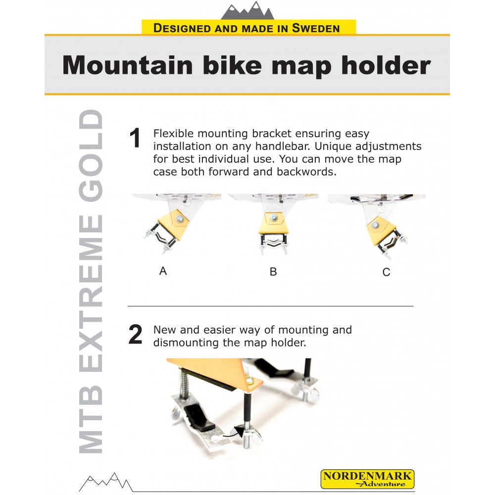 Nordenmark MTBO Map Holder Extreme Gold