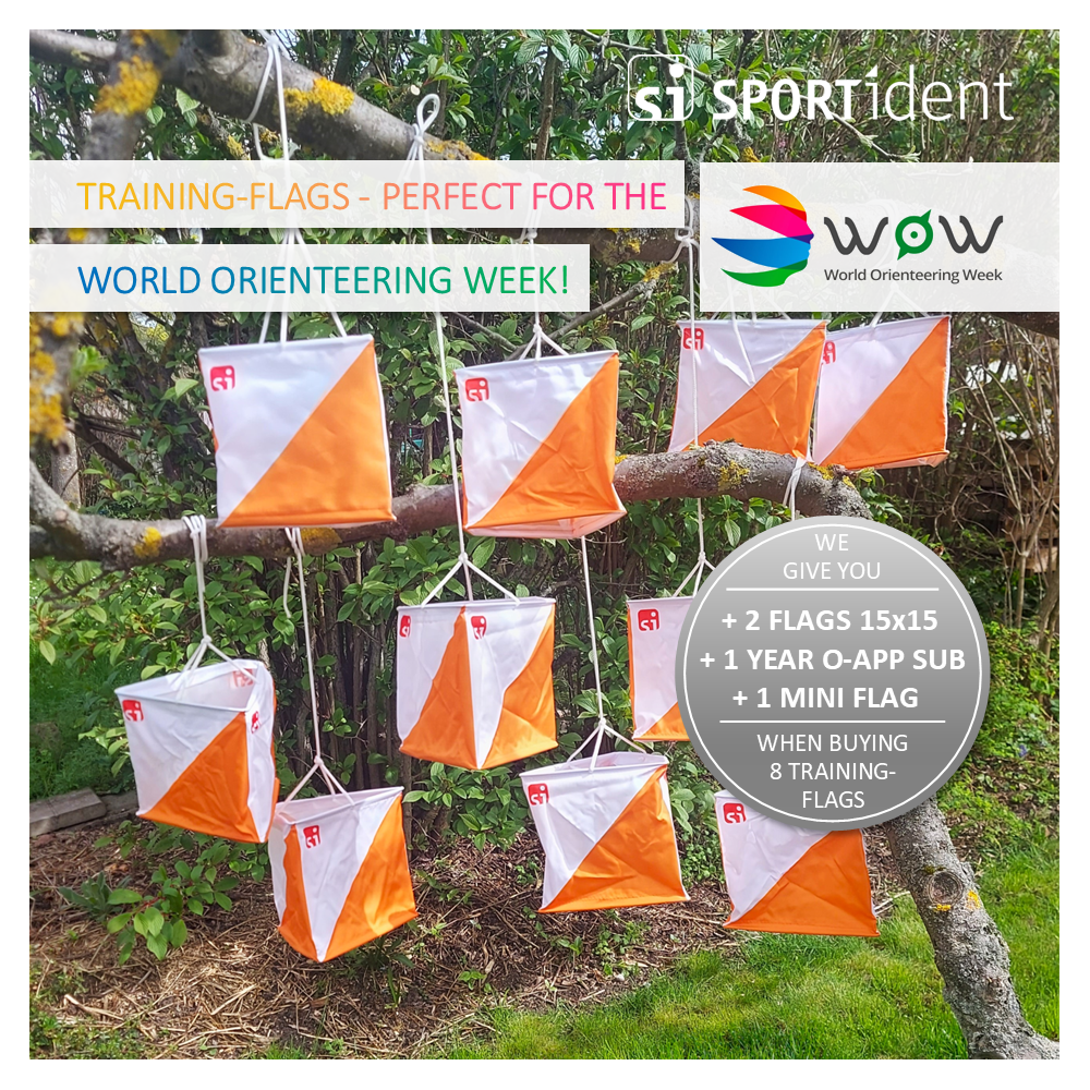 World Orienteering Week: Sportident OL-Postenschirm 15x15cm (10 Stück)