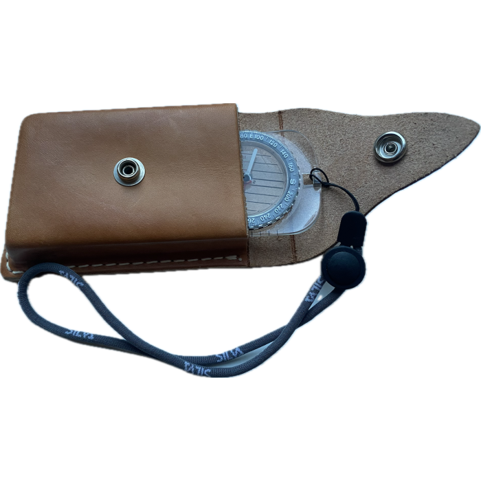 SILVA kompassfodral läder S