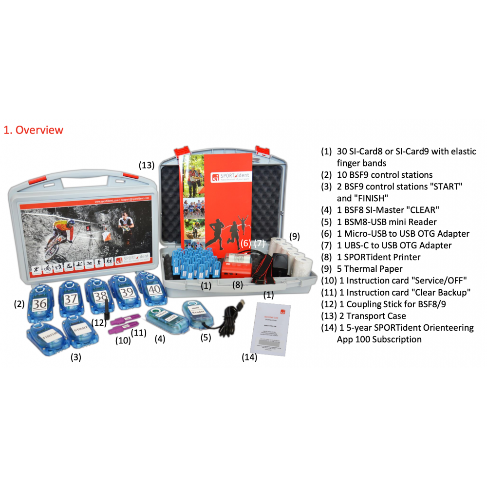 Sportident School/Training Set + eClock + 4...