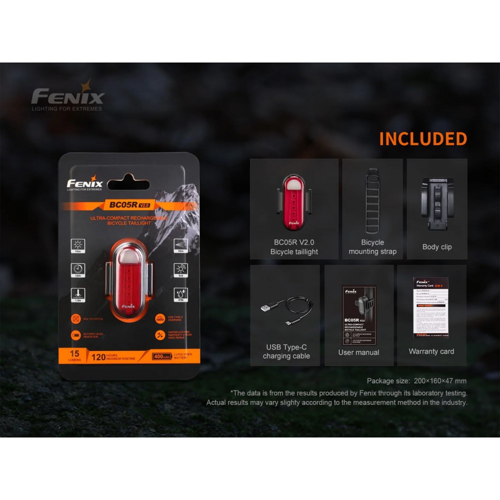 SET – Fenix BC26R (1600 lumens) + Fenix BC05R...