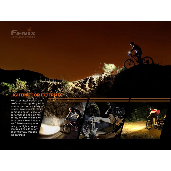 SET – Fenix BC26R (1600 lumen) + Fenix BC05R V2.0 (15 lumen) cykellampset