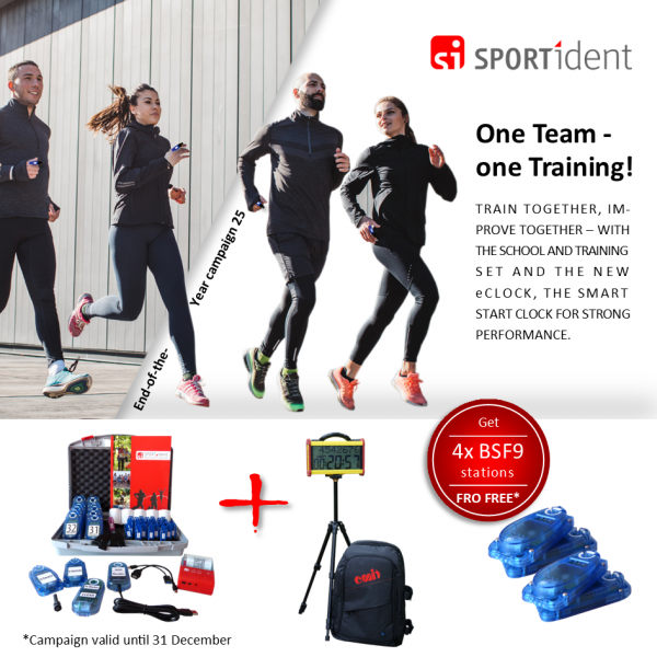 Sportident School/Training Set + eClock + 4 BSF9 stations
