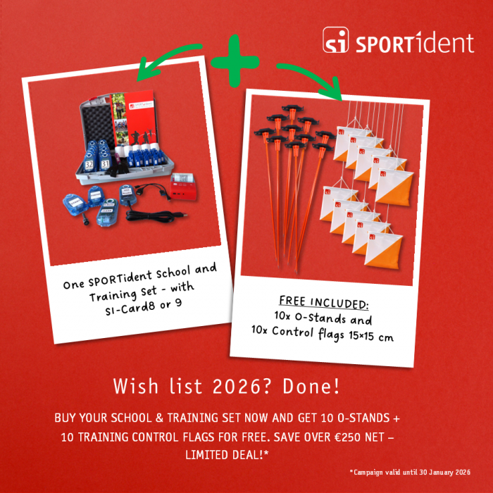 Promo: Sportident Schul- & Trainingsset + Postenschirme + Ständer