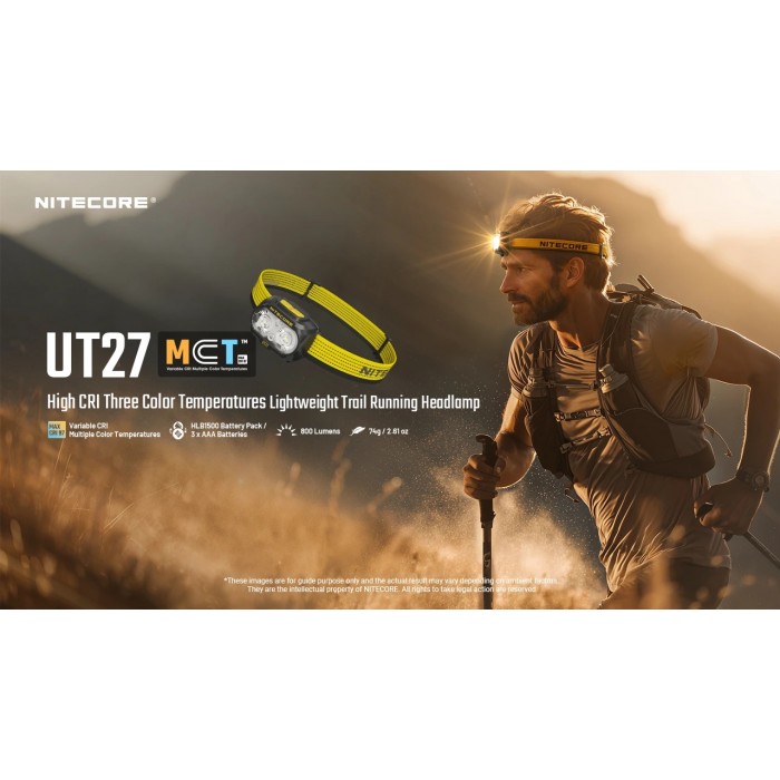 Nitecore UT27 Trail Running Headlamp 800 Lumen