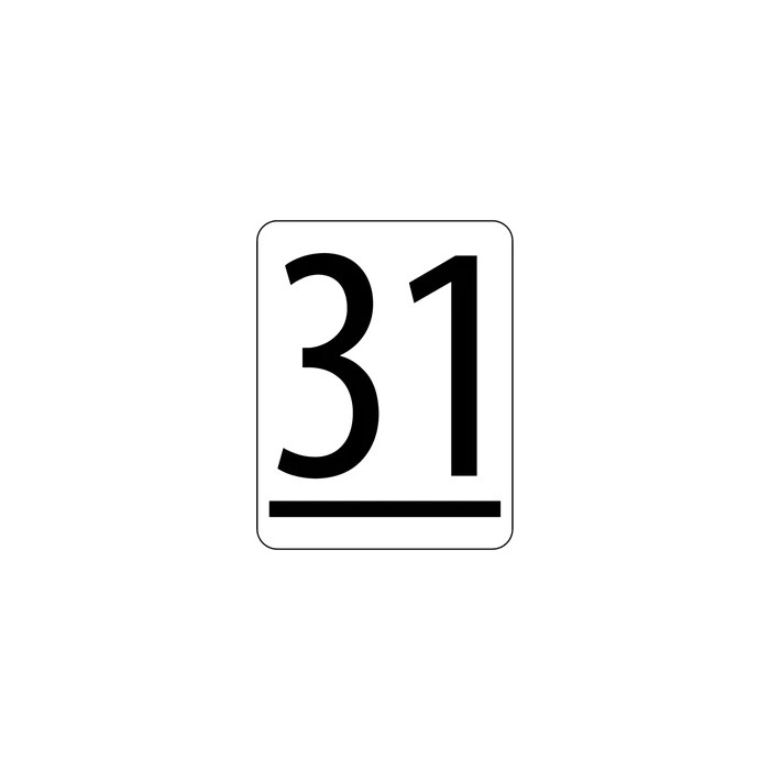 Label for SI-stations 32x41mm