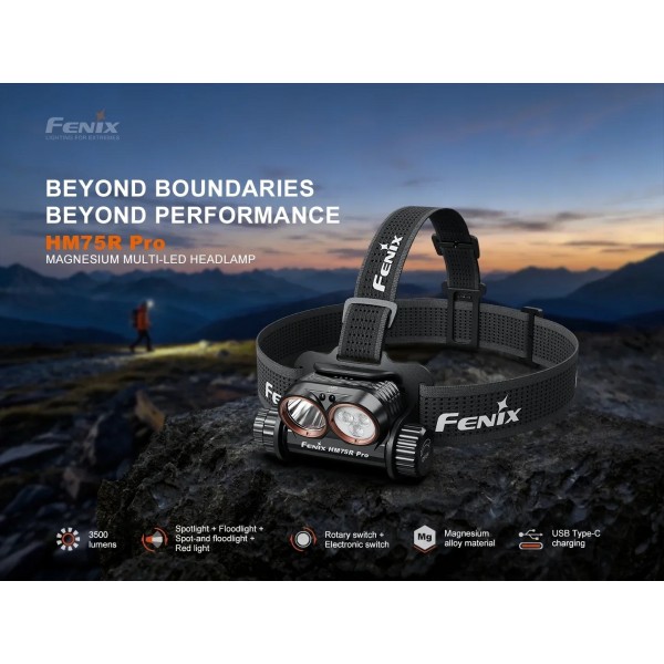 FENIX HM75R Pro Orienteering Headlamp 3500 Lumen 2